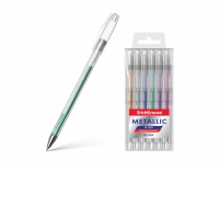 Pix cu gel R-301 Metallic 6 buc/set, Erich Krause