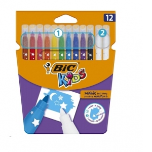 Carioci colorate lavabile Colour & Erase 12 buc/set Bic