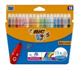 Carioci colorate ultralavabile Kid Couleur 18 buc/set Bic