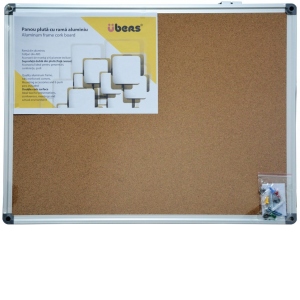 Panou pluta cu rama din aluminiu 90 x 120 cm