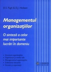 Managementul organizatiilor - o sinteza a celor mai importante lucrari in domeniu
