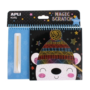 Joc creativ de razuit Magic Scratch, APLI, tema Iarna