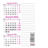Calendar triptic cu planner magnetic 2023