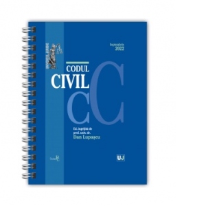 Codul civil. Septembrie 2022. Editie spiralata, tiparita pe hartie alba