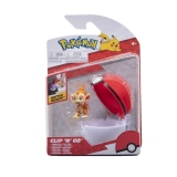 Figurine Clip N Go. Pokemon, Chimchar & Poke Ball