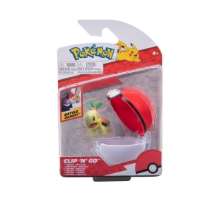 Figurine Clip N Go. Pokemon, Turtwig & Poke Ball