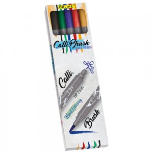 Set carioci Calli Brush Classic, Online, varf 2 mm, 5 bucati/set, diverse culori