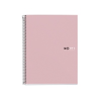 Caiet cu spira Miquelrius Original, A5, matematica, 80 file, coperta cu tratament antiviral si antibacterian, lila