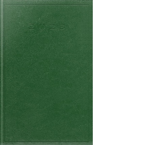 Agenda datata RO A5, 352 pagini, coperta buretata, culoare verde 2023