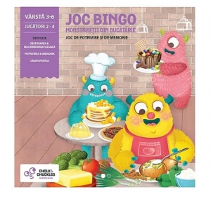 Joc Bingo - Monstruletii din bucatarie. Joc de potrivire si de memorie