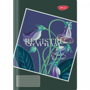 Registru A5 96 file DACO model floral verde RG5192AR