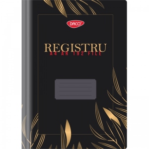 Registru A4 192 file DACO model negru auriu RG4192AR