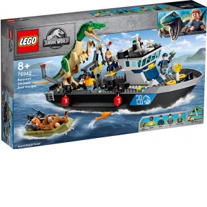 LEGO Jurassic World - Evadarea Baryonyx pe Vapor 76942, 308 piese