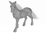 Decoratiune Craciun - Unicorn argintiu