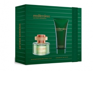 Set cadou Antonio Banderas Mediterraneo, Barbati: Apa de toaleta, 50 ml + Lotiune dupa barbierit, 75 ml