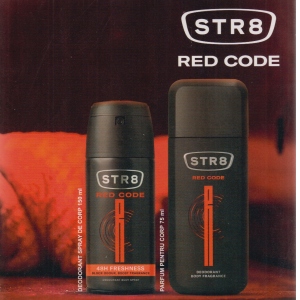STR8 Caseta: Parfum pentru corp 75 ml+Deodorant spray de corp 150 ml Red Code