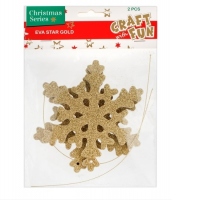 Decoratiune de Craciun cu agatoare - steluta aurie