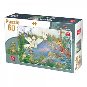 Puzzle 60 piese - Animale pe lac