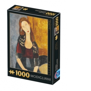 Puzzle 1000 piese Amedeo Modigliani - Portrait of Jeanne Hebuterne