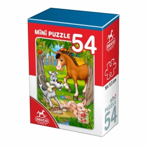 Mini-puzzle 54 piese - Animale domestice in curte