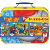 Puzzle 4 in 1 (2 x 26, 2 x 48 piese) - Elefantul Benjamin