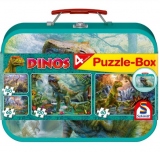 Puzzle 4 in 1 (2x60, 2x100 piese) - Dinozauri