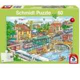 Puzzle 60 piese - Vehicule si trafic
