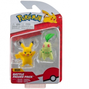 Pachet figurine de actiune, Pokemon, Chikorita & Pikachu