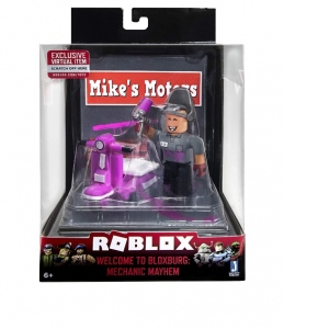 Set de joaca cu figurina inclusa, Roblox, Welcome to BloxBurg : Mehanic Mayhem