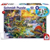 Puzzle 60 piese - Dinozauri
