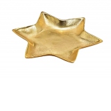 Platou metalic auriu stea 26 cm