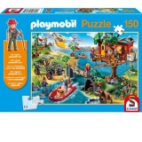 Puzzle Schmidt: playmobil - Casuta din copac, 150 piese