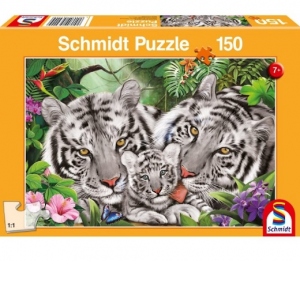 Puzzle Schmidt: Familie de tigrii, 150 piese
