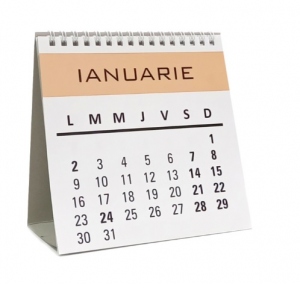 Calendar de birou lunar patrat