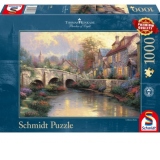 Puzzle Schmidt: Thomas Kinkade - Lana vechiul pod de piatra, 1000 piese