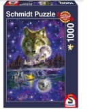 Puzzle Schmidt: Lupi sub clar de luna, 1000 piese