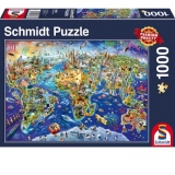Puzzle Schmidt: Descopera lumea, 1000 piese