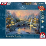 Puzzle Schmidt: Thomas Kinkade - Spiritul Craciunului, 1000 piese