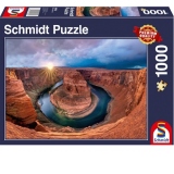 Puzzle Schmidt: Glen Canyon, Horseshoe Bend pe raul Colorado, 1000 piese
