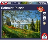 Puzzle Schmidt: Primavara cu lalele inflorite, Insula Mainau, 1000 piese