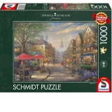 Puzzle Schmidt: Thomas Kinkade - Cafenea in Munchen, 1000 piese
