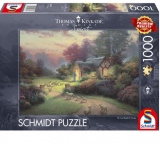 Puzzle Schmidt: Thomas Kinkade - Spirit - Caminul Bunului Pastor, 1000 piese