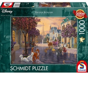 Puzzle Schmidt: Thomas Kinkade - Disney - Pisicile aristocrate, 1000 piese