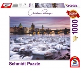 Puzzle Schmidt: Christian Ringer - Lebede din Praga, 1000 piese