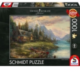 Puzzle Schmidt: Thomas Kinkade - Excursie de Ziua tatalui, 1000 piese
