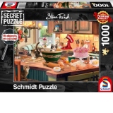 Puzzle Schmidt: Steve Read - Secret Puzzles - La masa din bucatarie, 1000 piese