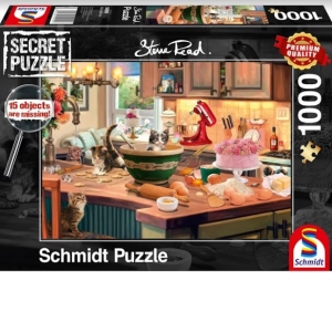 Puzzle Schmidt: Steve Read - Secret Puzzles - La masa din bucatarie, 1000 piese