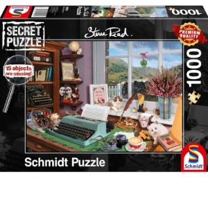 Puzzle Schmidt: Steve Read - Secret Puzzles - La birou, 1000 piese