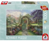 Puzzle Schmidt: Thomas Kinkade- Hummingbird Cottage, 1000 piese