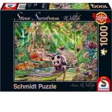 Puzzle Schmidt: Steve Sundram-Lumea salbatica a Asiei, 1000 piese